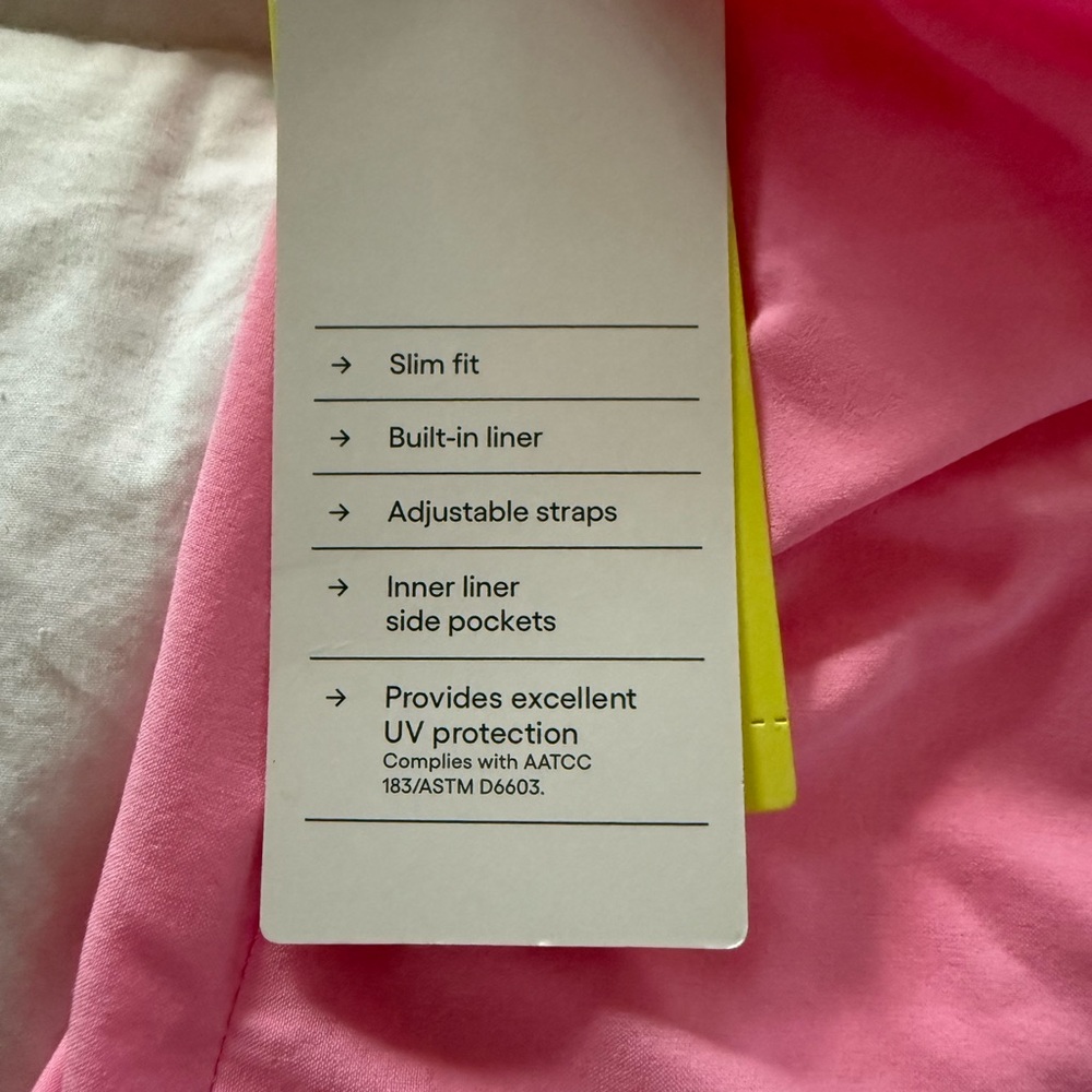 All in Motion Pink Flex Athletic Dress w/ Built-In Shorts Bra UPF 50+ NWT - Picture 6 of 8